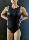 Plum Practicewear Gymnastics Leotard Flip Side Black Multi Size As