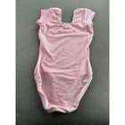 Gk Elite Girls Pink Crushed Velvet Dance Leotard Gymnastics Bodysuit Large
