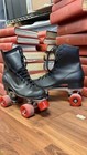 Vintage Roller Derby Roller Skates Size 9 Black Red Urethane 28 Wheels Usa