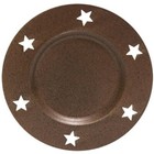 New - Metal Star Pillar Candle Pan Rust Black - Rustic Farmhouse