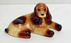 Vintage Ceramic Cocker Spaniel Dog Figurine Reclining Spaniel Hand Painted 6   