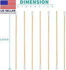 200 Pcs Count 6  Inch Long Cotton Swabs With Wooden Handles Cotton Tipped Applic