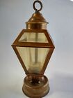 Vtg Brass Plated Carriage Style Lantern Decoration 8  Rustic Lamp Primitive 