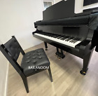 Piano Chair Bench With Back Support adjustable Black Piano Stool Music Bench