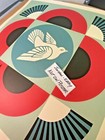 Signed Shepard Fairey Geometric Dove Red Art Print Poster 24 X 24 Obey Giant