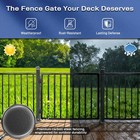 Deck Fence Gate Outdoor 32  H X 48  W  Metal Fence Gate Kit heavy Duty Outdoo   