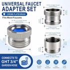 Faucet Adapter With Aerator  Sink Faucet To Garden Hose Adapter  Chrome Brass