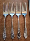 11 Pc Wallace Rose Point Sterling Silver Flatware Knives Spoons Forks 245  Grams