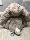 Jellycat Bashful Bunny Plush Lop Ear Rabbit 12  Tan Beige Lovey Stuffed 