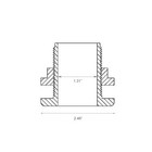 1  Bulkhead Fitting Slip X Slip Abs Aquarium Pond  4 Pack 
