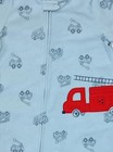 Carter s Toddler Boy s Firetruck Print Blue Soft Fleece Footed Pajama Sleeper