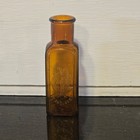 Antique W t Co   Amber Glass Apothecary Bottle Embossed Pharmacy Syracuse  Ny