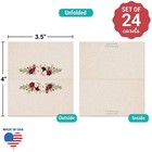 Place Cards  Name Cards  3 5x2  Set Of 24  Red Roses Tan