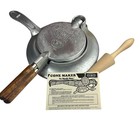 Vintage New Nordic Ware Norwegian Krumkake   Pizzelle Waffle Iron Cone Maker
