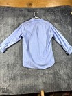 J crew Dress Shirt Men Medium Blue All Cotton Oxford Slim Fit Travel Button Down
