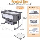 Multifunctional Bedside Bassinet For Newborn  Portable Baby Cradle With Wheels