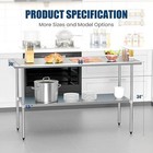 Food Prep Table Stainless Steel 30      60   For Commercial Kitchen Restaurant