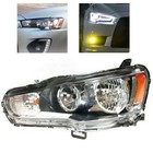 Headlight For Mitsubishi Lancer Evo 2008 2017 Halogen Black Housing Driver Side