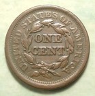 1851 Braided Hair Large Cent Au About Uncirculated Low 9 9 Mill Lustrous Penny 