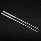 Pure S999 Fine Silver Chopsticks Carved Bless Fu Square Dinnerware 47-48g 8 26in