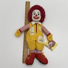 Vintage Ronald Mcdonald Plush Doll 1984 15  Red Yarn Hair Plastic Face Zipper