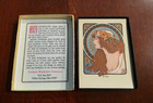Antioch Bookplates Original Box - Art Nouveau Woman Ex Libris Labels 50 Pcs 