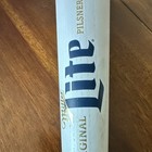 Miller Lite Pilsner Draft Beer Tap Handle White Wood Look W  Gold Base