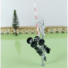 2 X Ho Scale Railroad Grade Crossing Signal With Side Assistant Gate Arm  cgs