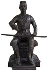 Antique Bronze King Naresuan Rare 17 X 11 Heavy
