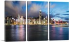 Artcanvas Hong Kong China Blue Canvas Art Print
