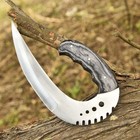 Pizza Cutter Carbon Steel Alaskan Traditional Ulu Knife Chef Kitchen Chopping