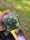 Jar Of Frosted Colored Glass Pieces