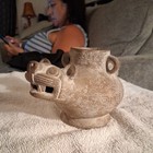 Native American Taino Pottery Used For Rituals Or Snuff Tube From 1000- 1500ce