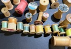 Wooden Sewing Spools Thread Lot Of 102 Vintage Craft Cotton Coats   Clark s