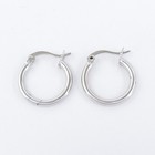Vintage Sterling Silver 925 1 5cm Classic Hoop Earrings