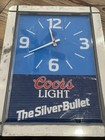 Vtg Coors Light Silver Bullet Clock Bar Tavern Clock Does Not Work