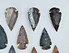 14 Piece Collection 2  Spearheads - Arrowheads - Hand Knapped Agate jasper