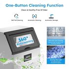 200lb 24h Built-in Commercial Ice Maker Stainless Ice Cube Machine Freestanding