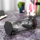 Timer 60 Minute  Hexagon Wooden Frame Decorative Sand Timer  black Sand  Large  