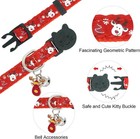 2 Pack Christmas Cat Collars With Bell  Breakaway Shirt Collar Red   Green