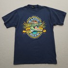 Vintage New Orleans Shirt Men Medium Blue Bayou Beer Brewing Brewery 80s Tee Usa