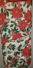 Christmas Holly W  Berries   Poinsettias Reversible Queen Bed Quilt W  Shams new