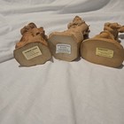 Vtg Lot 3 Rh  n German Hand Carved Wood Figurines Herbert Lucht Karin Barth Art