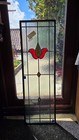 Pair Vintage Style Leaded Stained Glass Door Panels 395x958 Tulip Period Remake