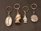 Lot 4 Caspi Judaism Collection Israel Silver 925 Key Chains Key Rings Pendants