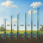 Postes De Cerca De Metal Resistentes De 1 2 M  4 Pies   Paquete De 10  Postes En