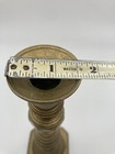 Tall Antique Beehive Diamond Brass Candlestick Holder 9 In