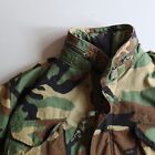Vtg Usgi Us Army Surplus M65 Field Jacket Woodland Camo Cold Coat Medium Short