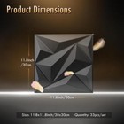 33pcs Pvc 3d Wall Panels  11 8 x11 8 30cmx30cm  Logo Decor 3d Wall Panel-black