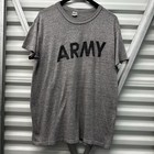 Vintage Army Champion Usa Made T-shirt 50 50 Paper Thin Men   s Military Burn Out